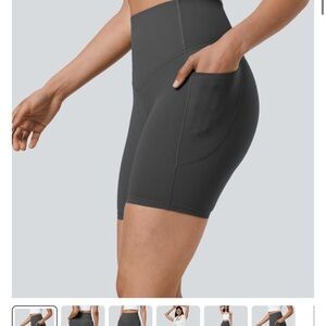 HALARA High-Waist Bike Shorts with Side Pocket - Charcoal - brand new never worn